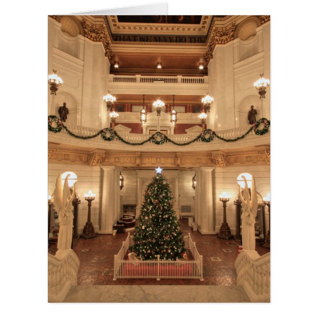 Cartão Natal no Capitólio Estadual da Pensilvânia (Frente)