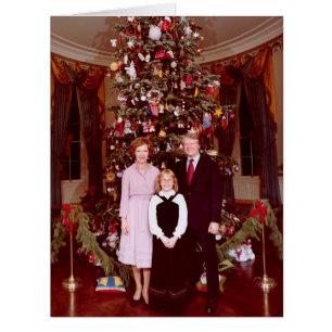 Cartão Natal no Presidente James Jimmy Carter Casa Branca