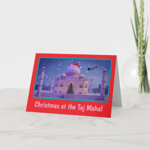 Cartão Natal no Taj Mahal
