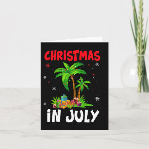Cartão Natal No Verão De Palm Tree Xmas Tree Beach