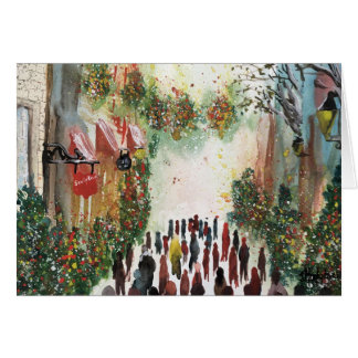 Cartão NATAL no watercolour do original de CIDADE DE