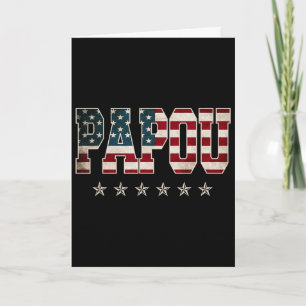 Cartão Natal Papai Dia dos Pais Bandeira Americana 4 de J