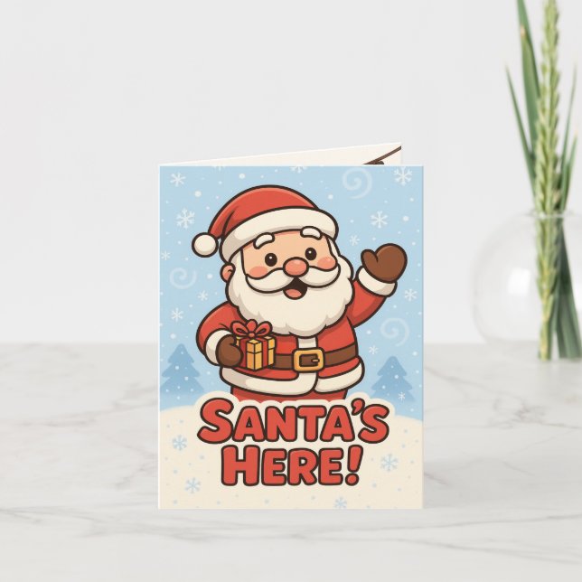 Cartão Natal Papai Noel Fofo (Frente)
