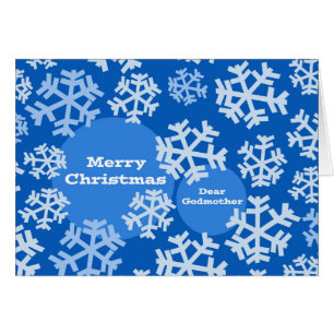Cartão Natal para a madrinha, Abstrato Snowflake Design