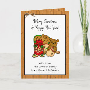 Cartão Natal Personalizado com Foto e Tema de Cowboy