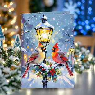 Cartão Natal Personalizado com Tema de Cardinal