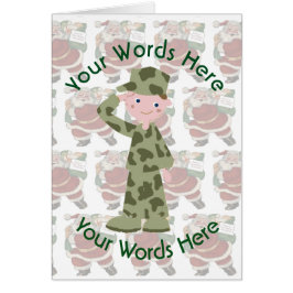 Cartão Natal Personalizado do Soldado Branca de Brinquedo