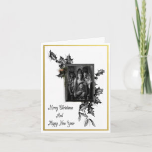 Cartão Natal Preto E Branco