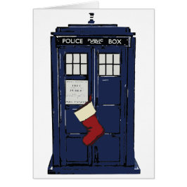 Cartão Natal público da caixa de chamada da polícia