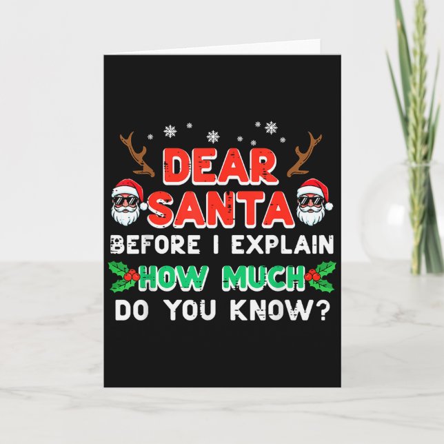 Cartão Natal Querido Papai Noel Antes de Eu Explicar Dive (Frente)