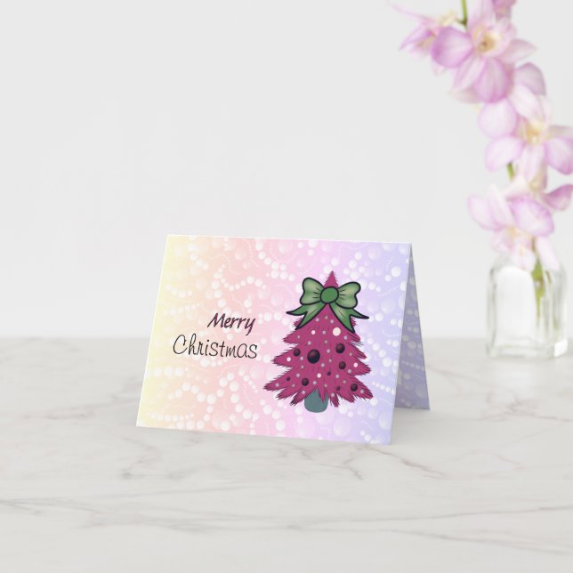 Cartão Natal Rosa (Orquídea)