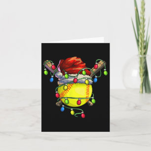 Cartão Natal Sofball Natal Luzes de Natal do Natal Softba