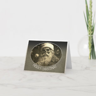 Cartão Natal Sombrio - Papai Noel Esqueleto 65609