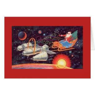 Cartão Natal soviético do papai noel