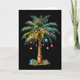 Cartão Natal Tropical Luzes Havaianas de Natal do Papai N