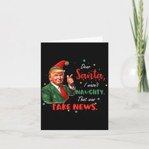 Cartão Natal Trump Querido Papai Noel Notícias Falsas Div