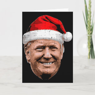 Cartão Natal Trump Rosto Papai Noel Engraçado Xmas Meme H