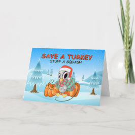 Cartão Natal Vegano Peru Turquia Fofa