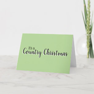 Cartão Natal Verde Country Personalizável