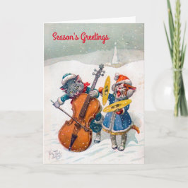 Cartão natal vintage, Arthur Thiele Cats