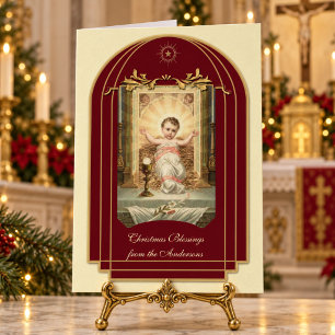 Cartão Natal Vintage Escritura Religiosa Menino Jesus
