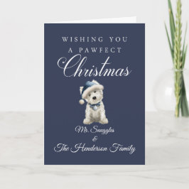 Cartão Natal White Westie