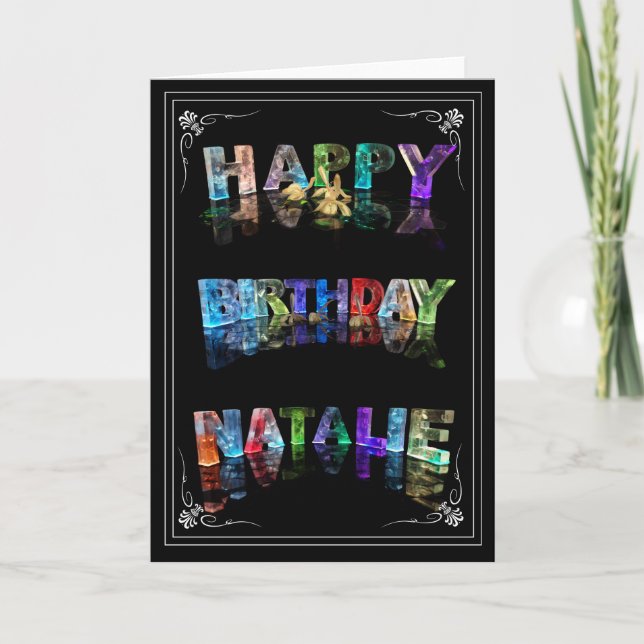 Cartão Natalie -  Name in Lights greeting card (Photo) (Frente)