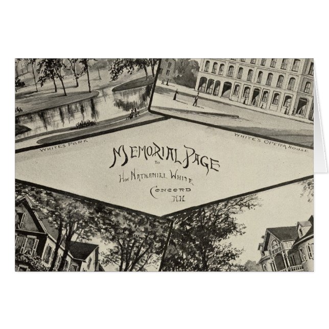 Cartão Nathaniel White memorial (Frente Horizontal)