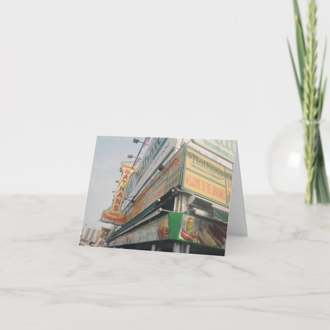 Cartão Nathan's Famous Hot Dogs Blank Note Card (Frente)