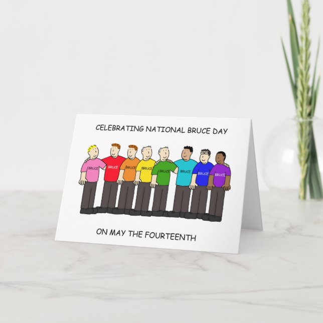 Cartão National Bruce Day May 14th (Frente)