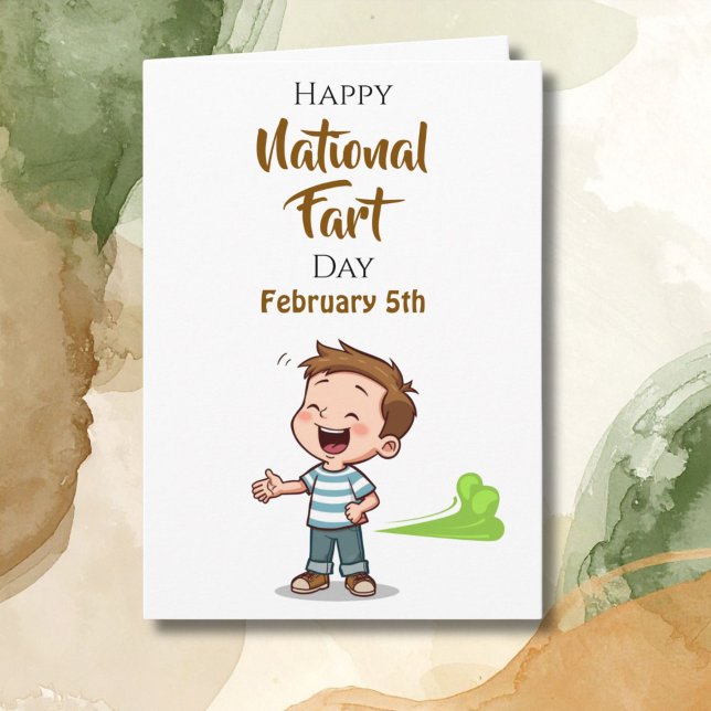 Cartão National Fart Day | February 5th Funny Holiday (Criador carregado)