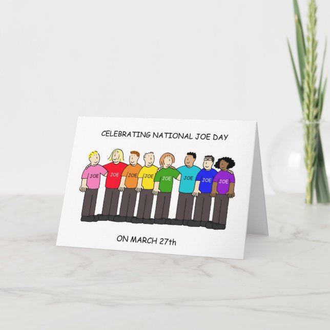 Cartão National Joe Day March 27th (Frente)