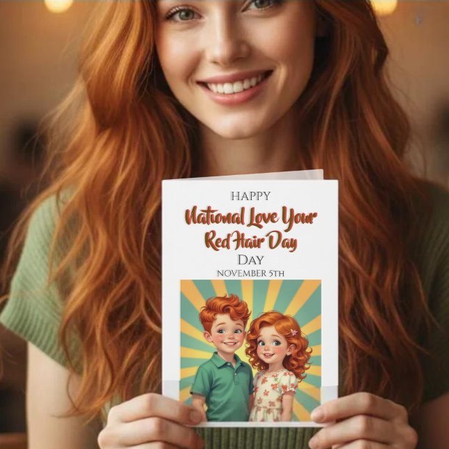 Cartão National Love Your Red Hair Day | November 5th (Criador carregado)