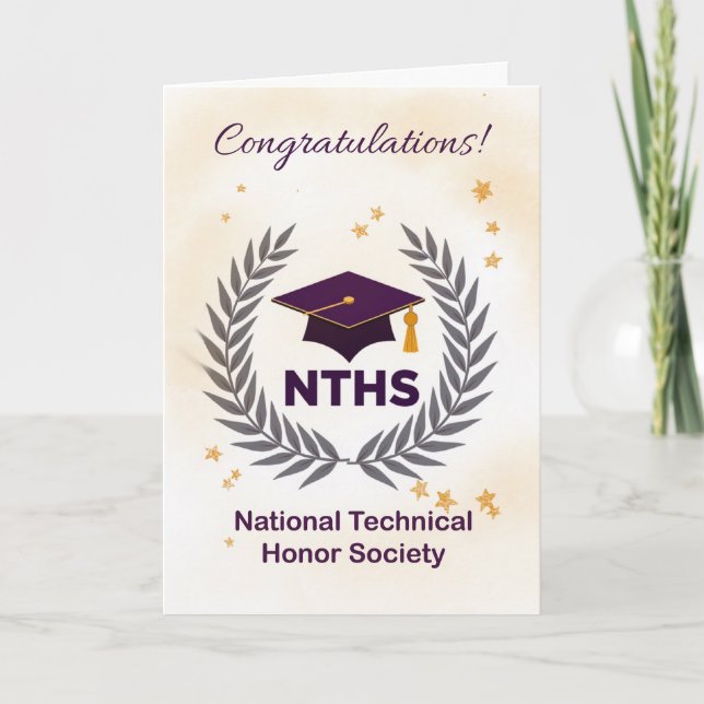 Cartão National Technical Honor Society Congratulations (Frente)