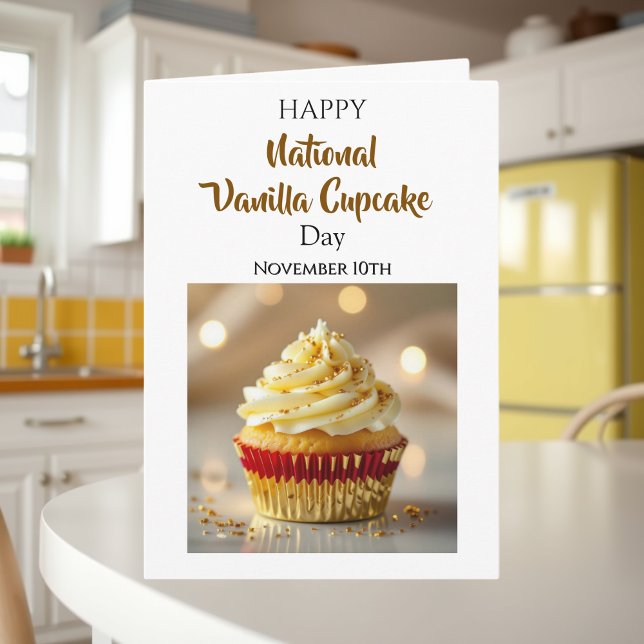 Cartão National Vanilla Cupcake Day | November 10th (Criador carregado)