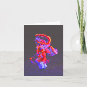 Cartão Native American Dance - red - notecards