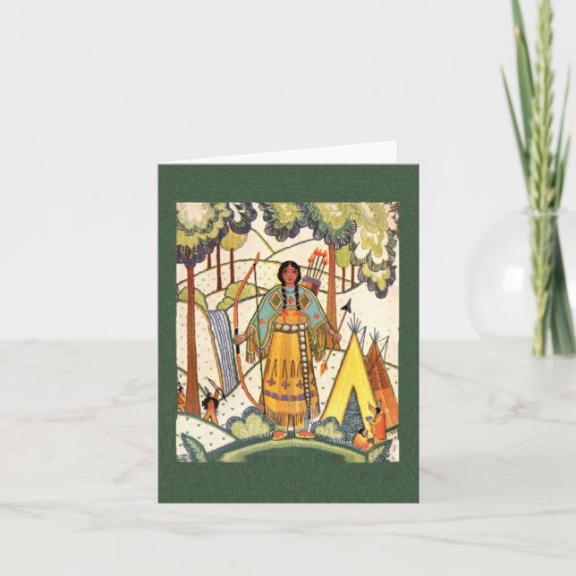 Cartão Native American Maiden Note Card (Frente)