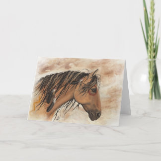 Cartão Native American Mustang Horse ArT por BiHrLe