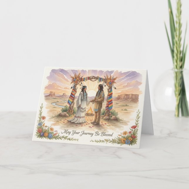 Cartão Native American Wedding Card (Frente)