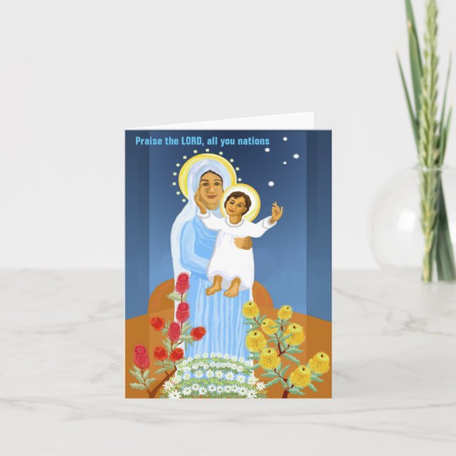 Cartão Natividade australiana (Frente)