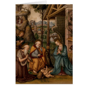Cartão Natividade da Cristo Virgem Maria Rua. Joseph
