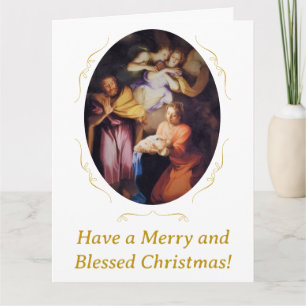 Cartão Natividade de Natal Vintage Personalizável