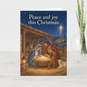 Cartão Natividade Pacífica Natal Cristão