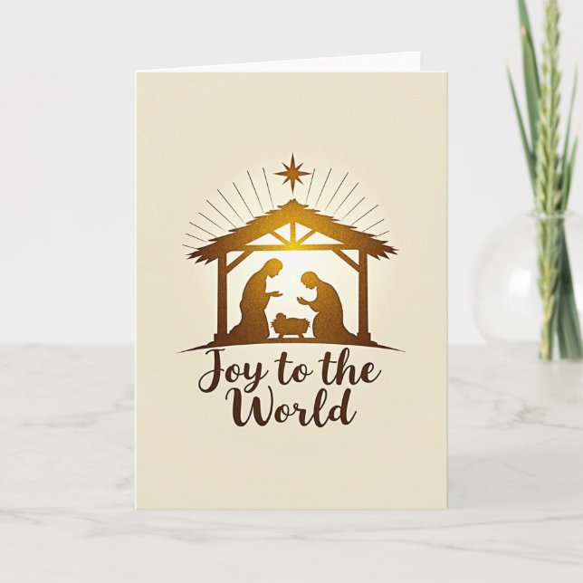 Cartão Nativity Joy to the World Card (Frente)