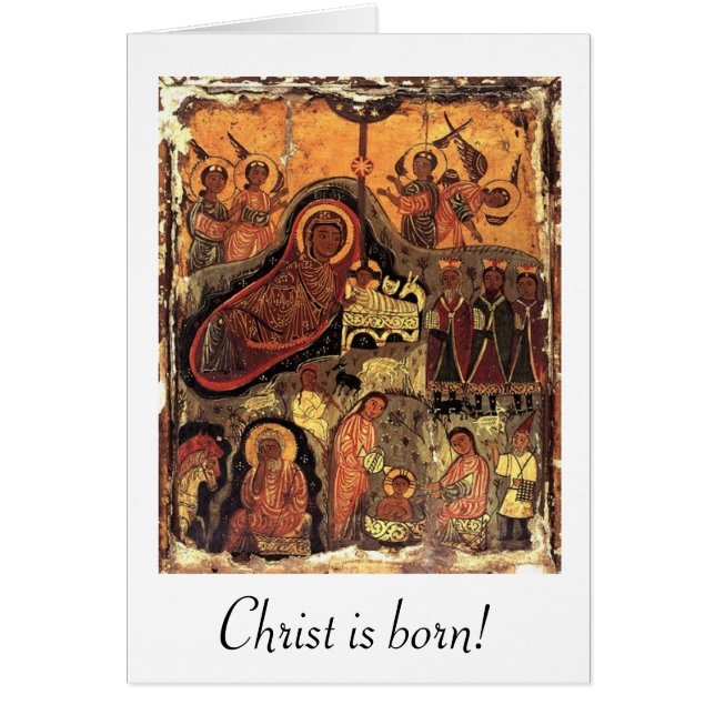 Cartão Nativiy tradicional do cristo (Frente)