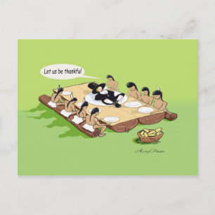 Cartão Nativo Americano de Ação de Graças