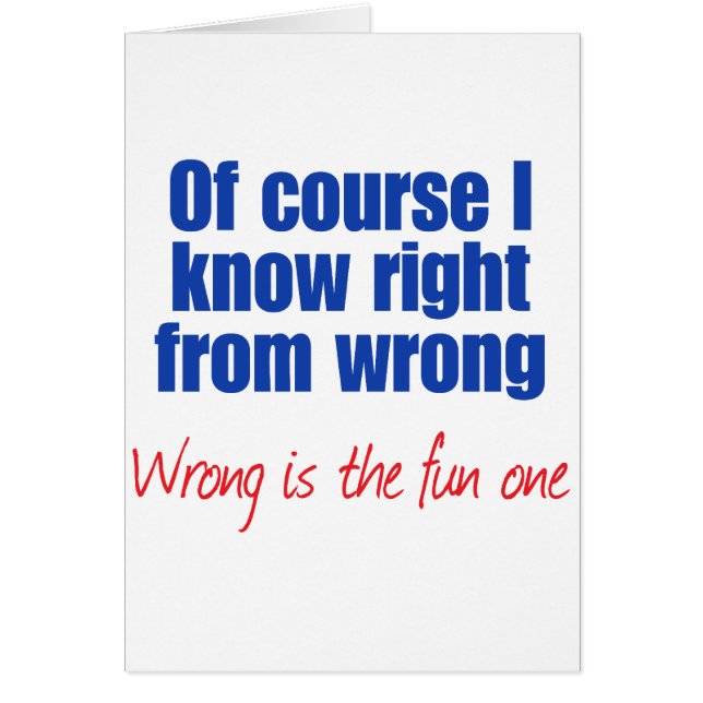 Cartão Naturalmente eu sei certo do erro (Frente)