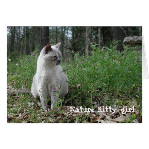 Cartão Nature Gatinho Girl