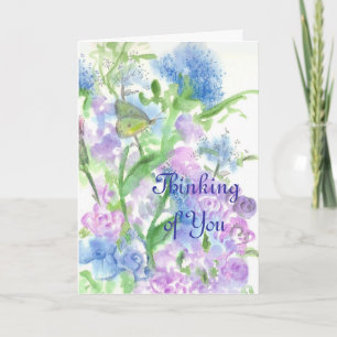 Cartão Nature Journal Yellow Moth Flower Thinking of You
