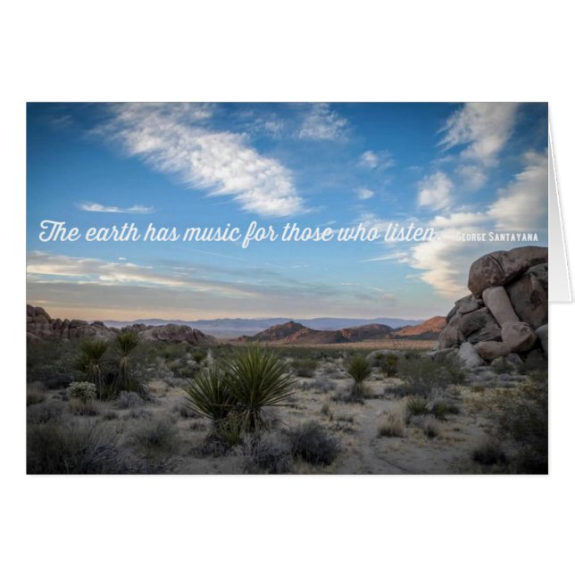 Cartão natureza da árvore do joshua (Frente Horizontal)